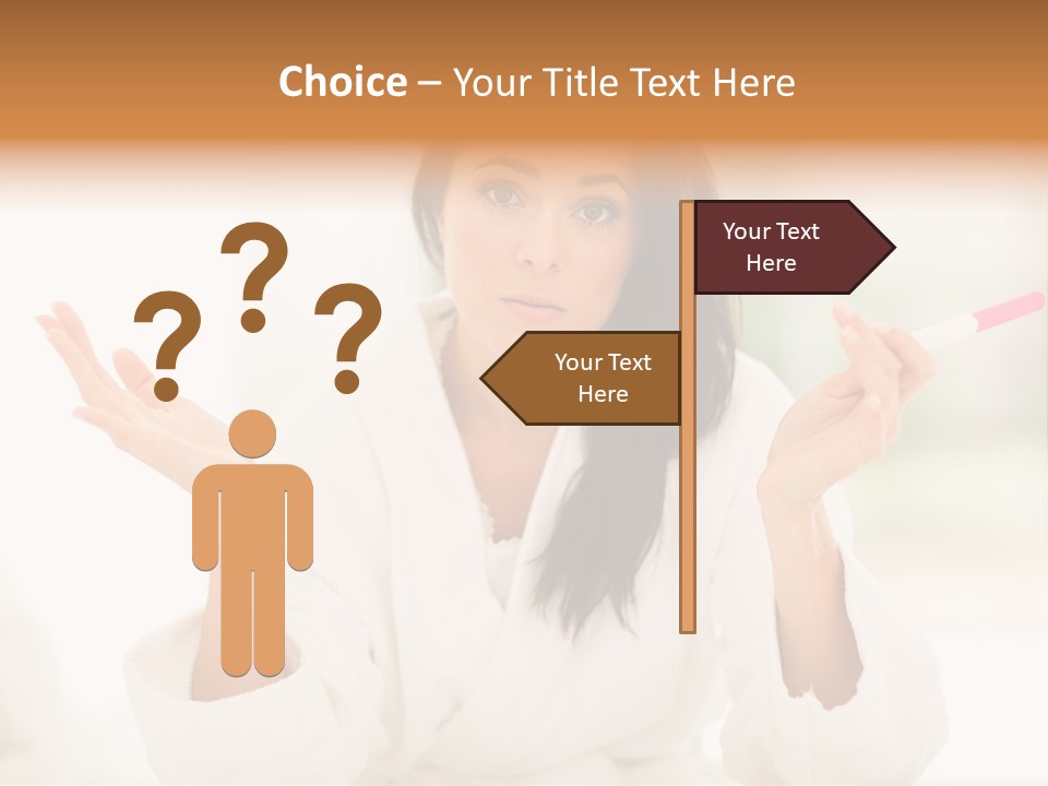 Bright White Girl PowerPoint Template