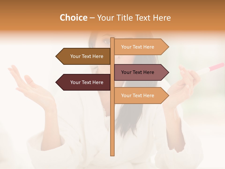 Bright White Girl PowerPoint Template