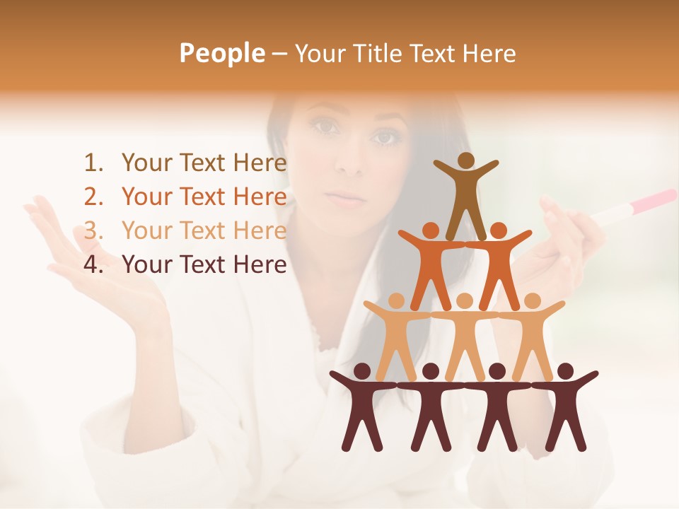 Bright White Girl PowerPoint Template