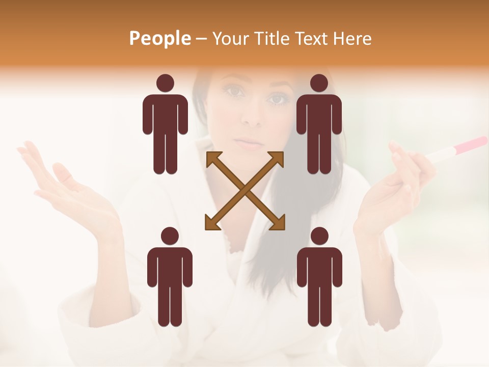 Bright White Girl PowerPoint Template