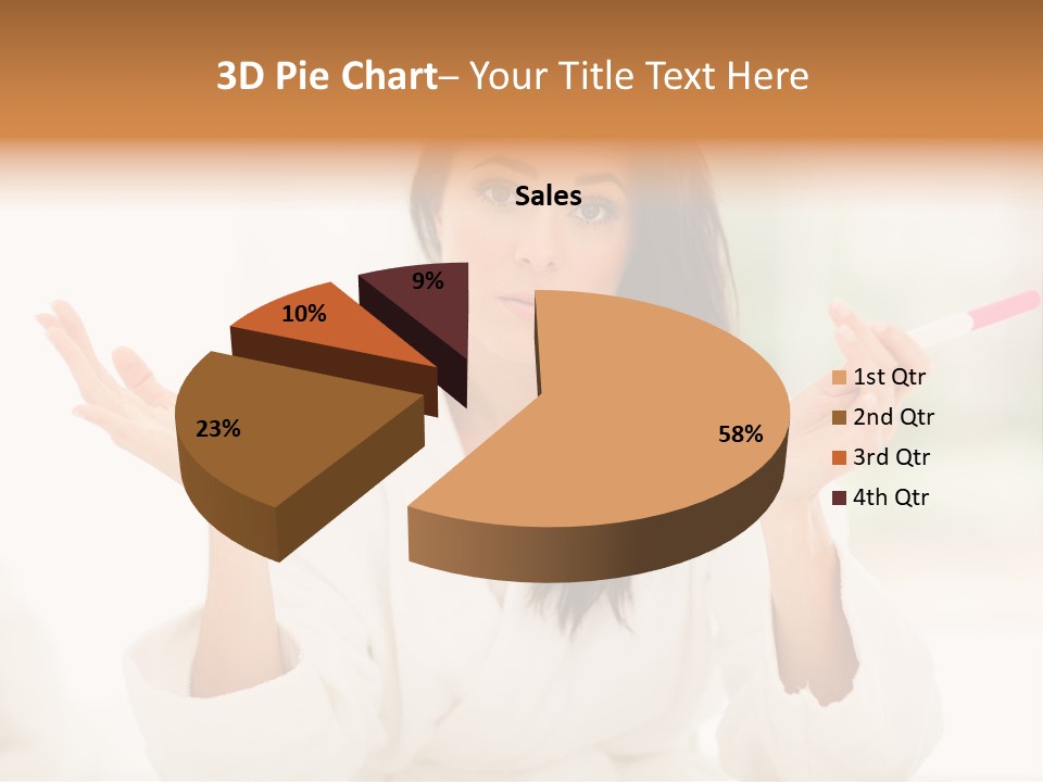 Bright White Girl PowerPoint Template