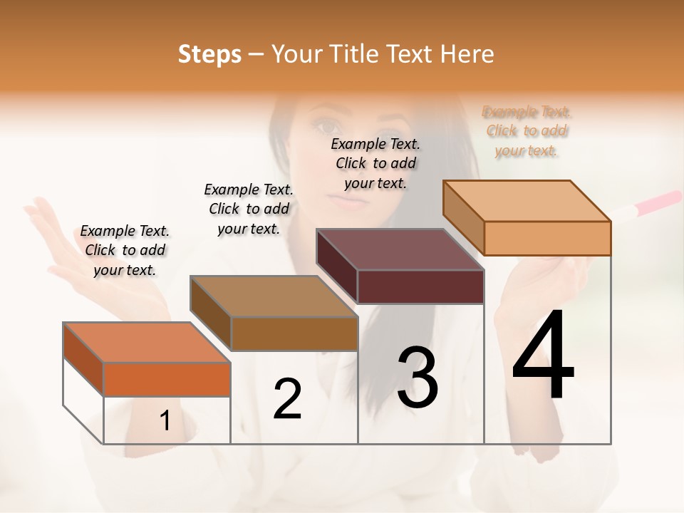 Bright White Girl PowerPoint Template