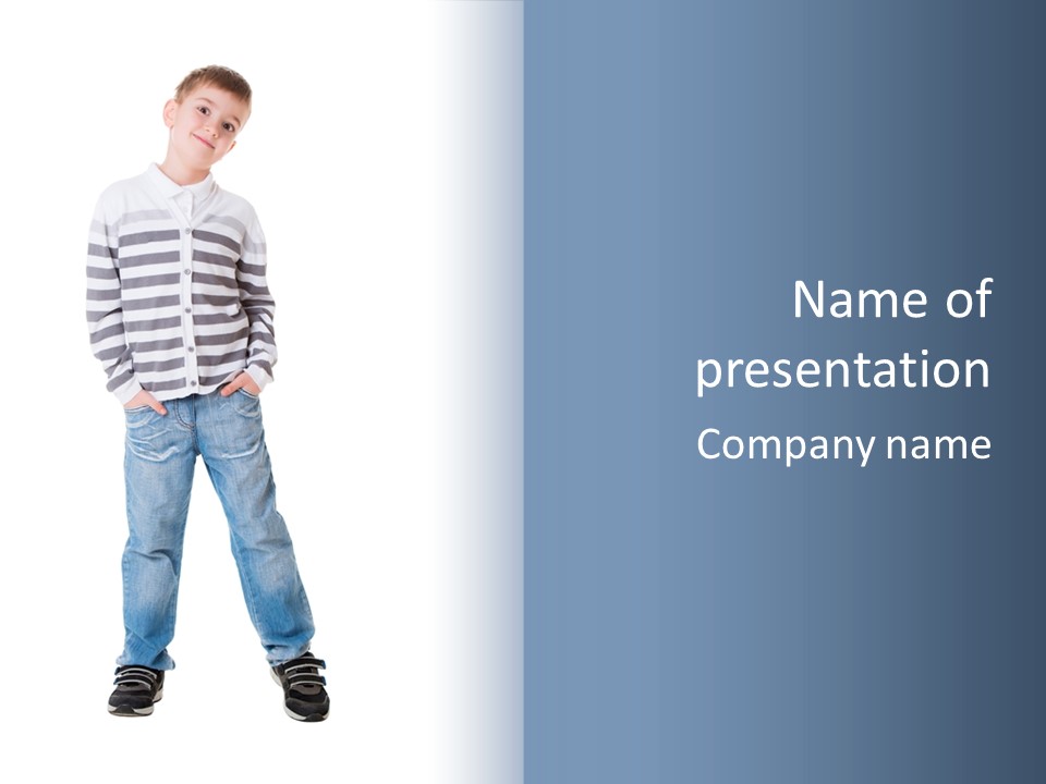 Front View Preschool Model PowerPoint Template