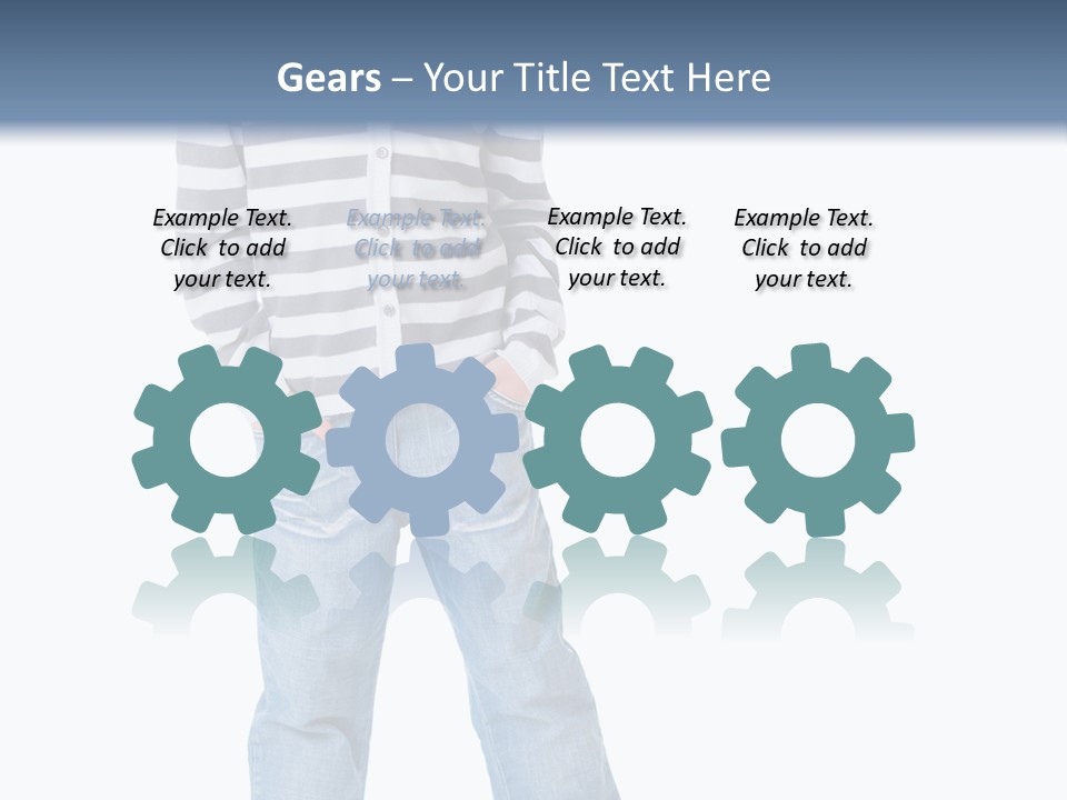 Front View Preschool Model PowerPoint Template