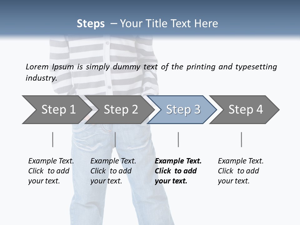 Front View Preschool Model PowerPoint Template