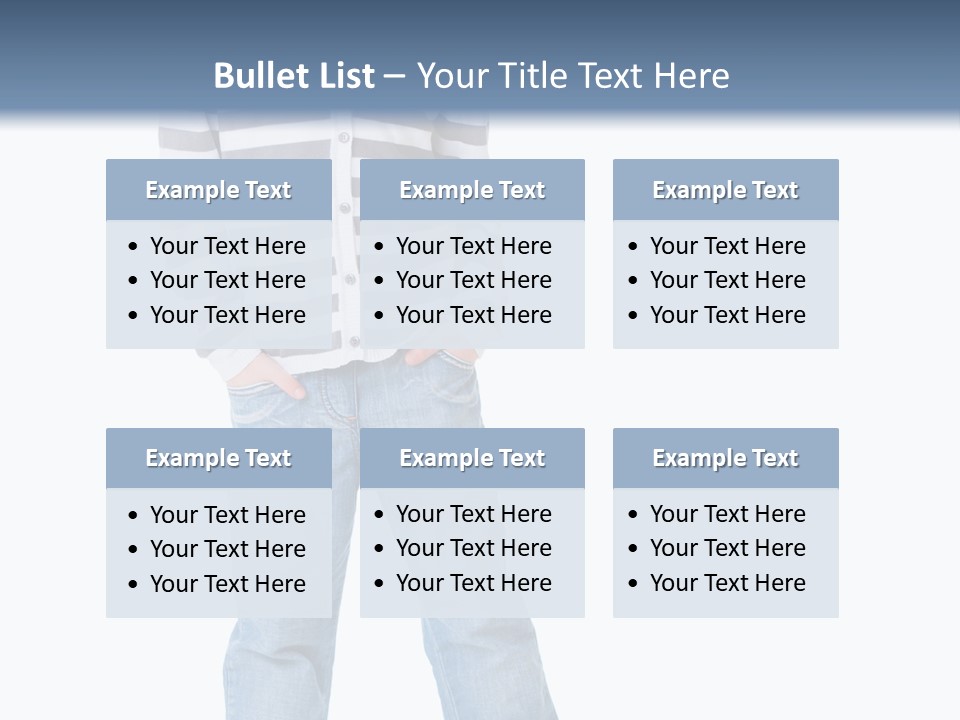 Front View Preschool Model PowerPoint Template