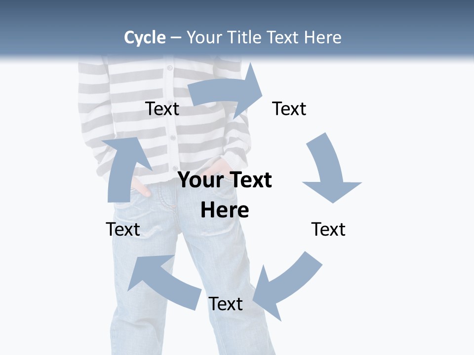 Front View Preschool Model PowerPoint Template