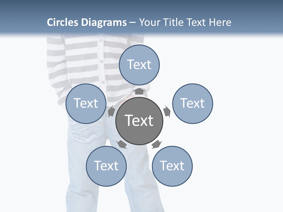 Front View Preschool Model PowerPoint Template