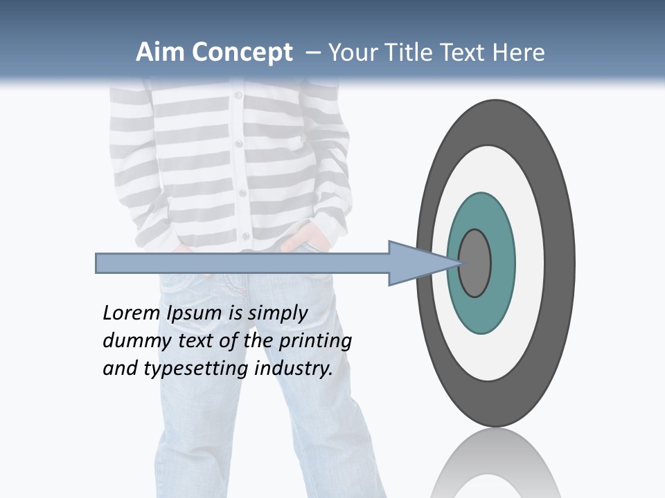 Front View Preschool Model PowerPoint Template