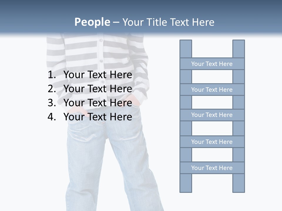 Front View Preschool Model PowerPoint Template