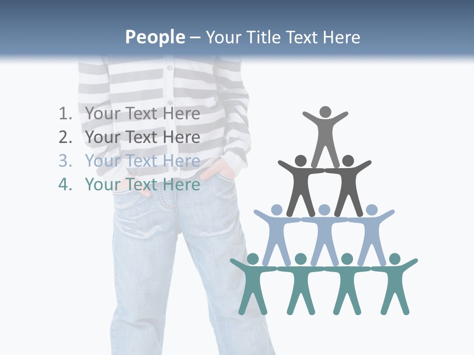 Front View Preschool Model PowerPoint Template