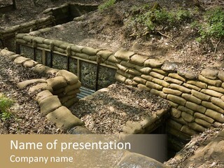 War Trench First PowerPoint Template