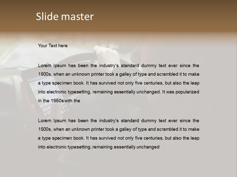 Road Teenager Qwerty PowerPoint Template