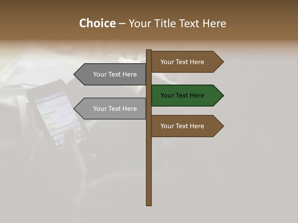 Road Teenager Qwerty PowerPoint Template