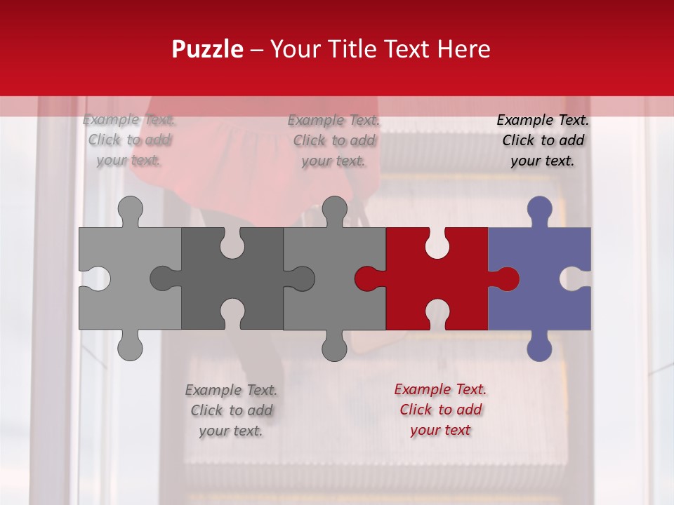 Office City Stairs PowerPoint Template