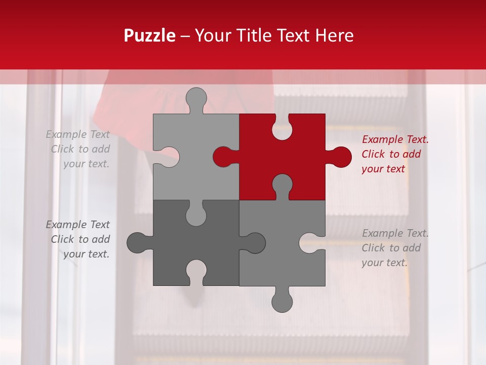 Office City Stairs PowerPoint Template