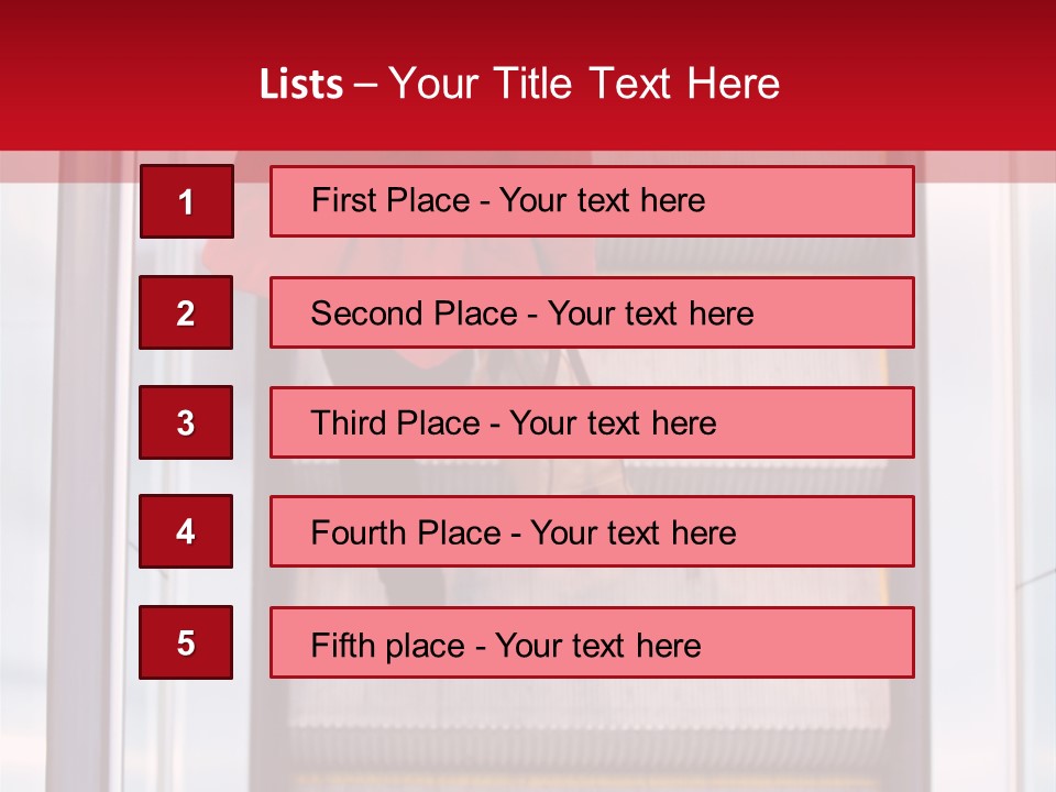 Office City Stairs PowerPoint Template