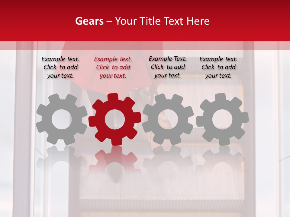 Office City Stairs PowerPoint Template