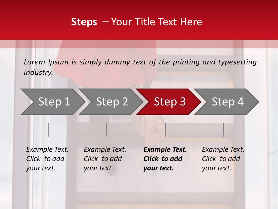 Office City Stairs PowerPoint Template