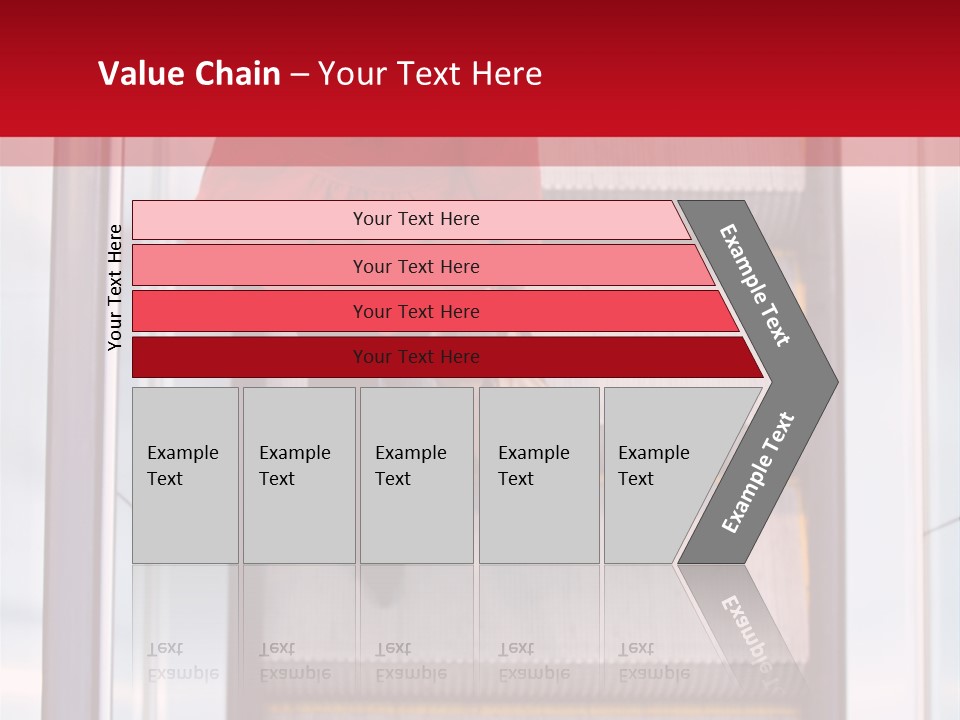 Office City Stairs PowerPoint Template