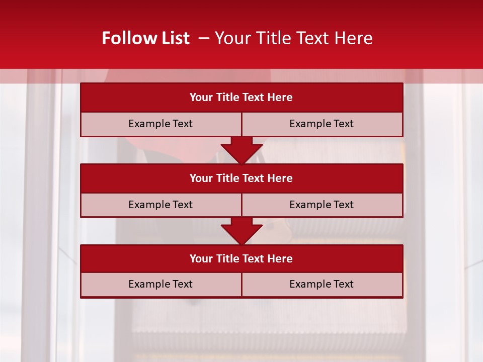 Office City Stairs PowerPoint Template