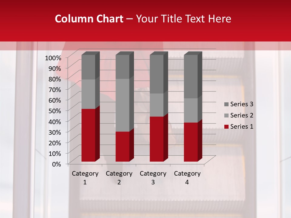 Office City Stairs PowerPoint Template