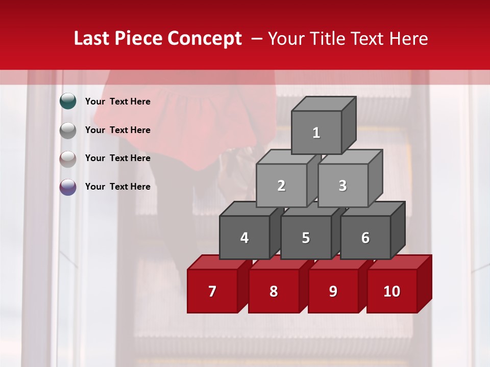 Office City Stairs PowerPoint Template