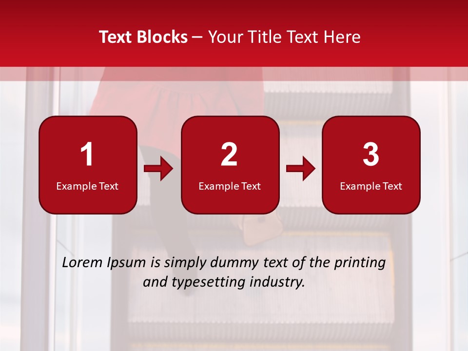 Office City Stairs PowerPoint Template