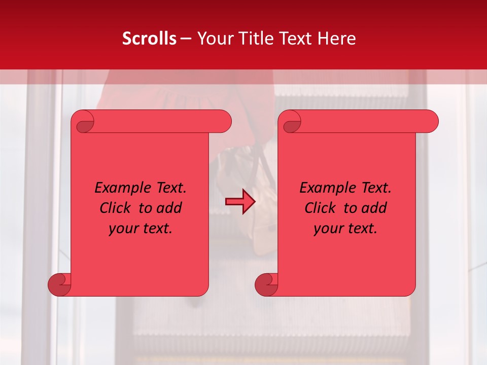 Office City Stairs PowerPoint Template