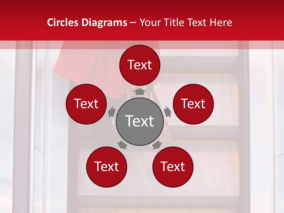 Office City Stairs PowerPoint Template