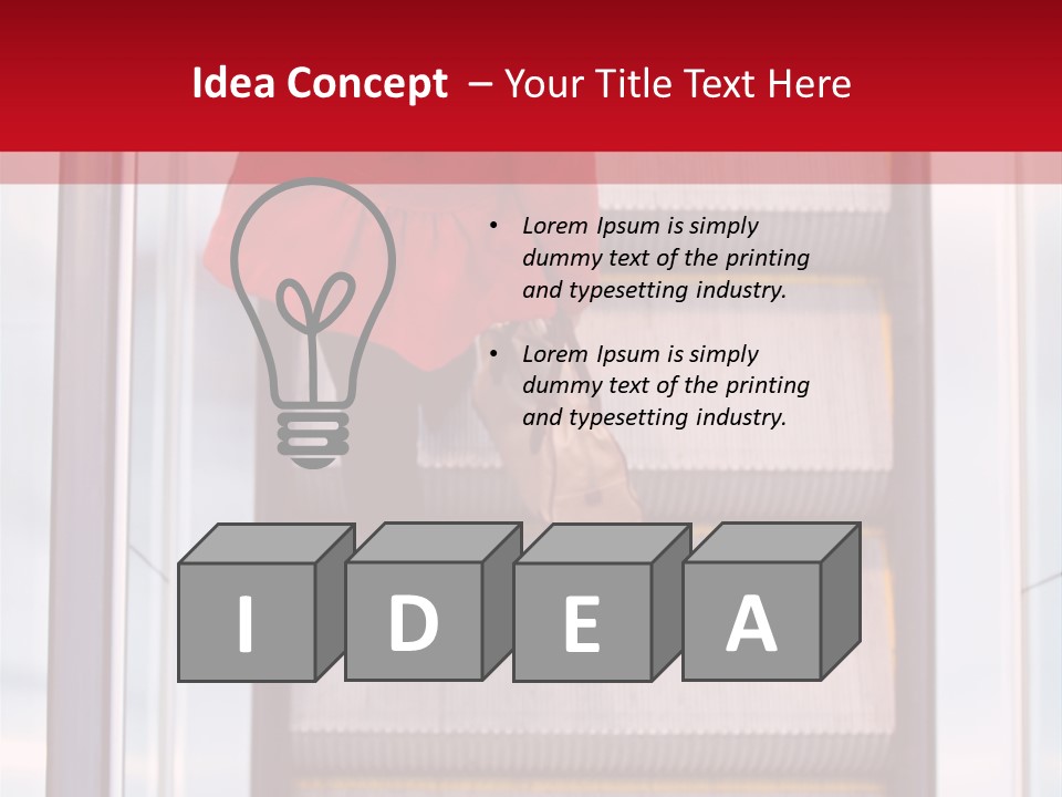 Office City Stairs PowerPoint Template