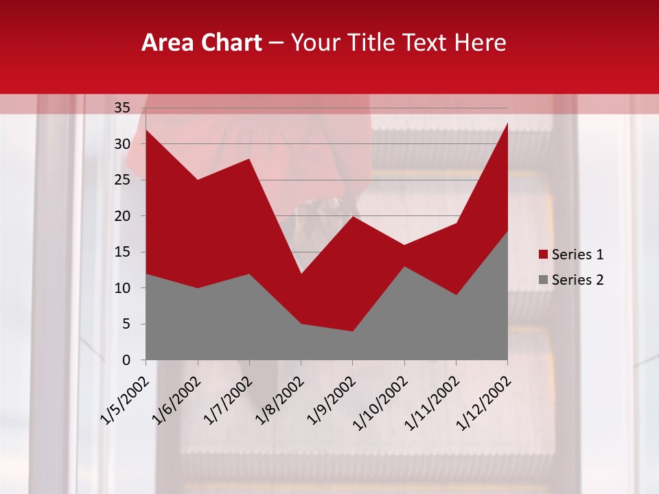 Office City Stairs PowerPoint Template