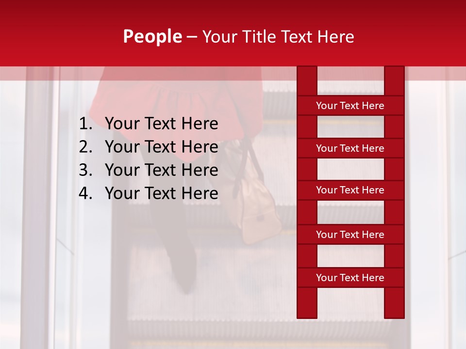 Office City Stairs PowerPoint Template
