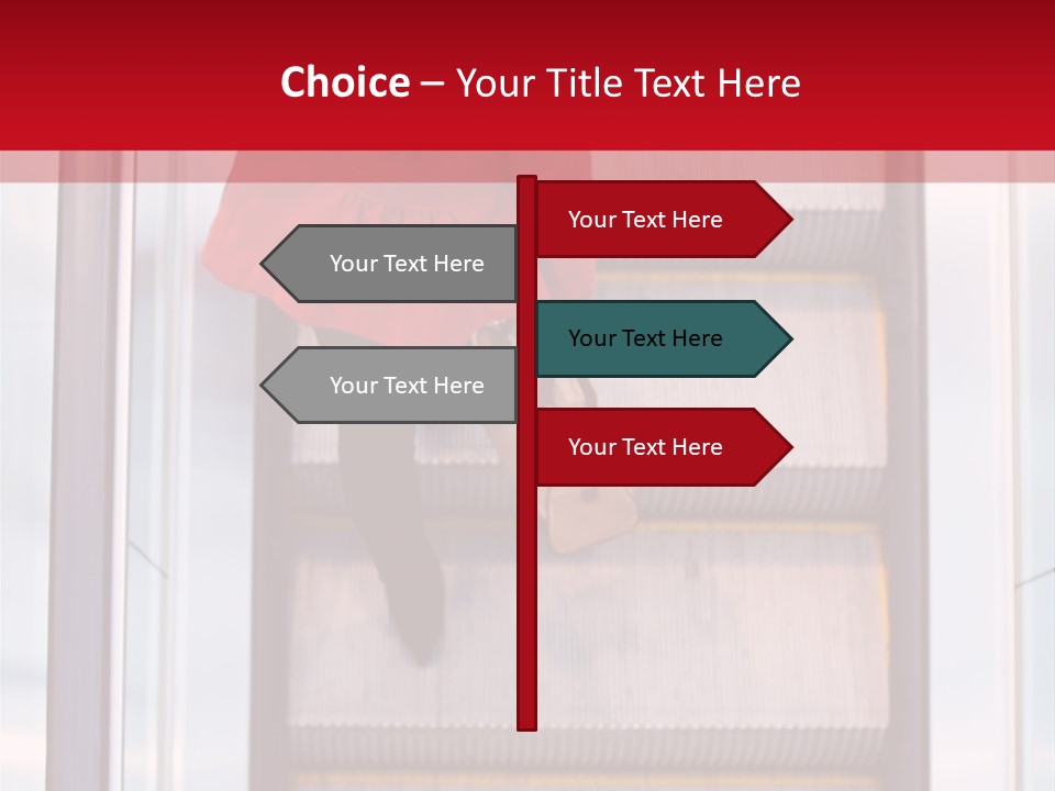 Office City Stairs PowerPoint Template