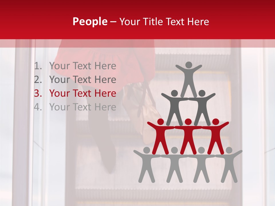 Office City Stairs PowerPoint Template