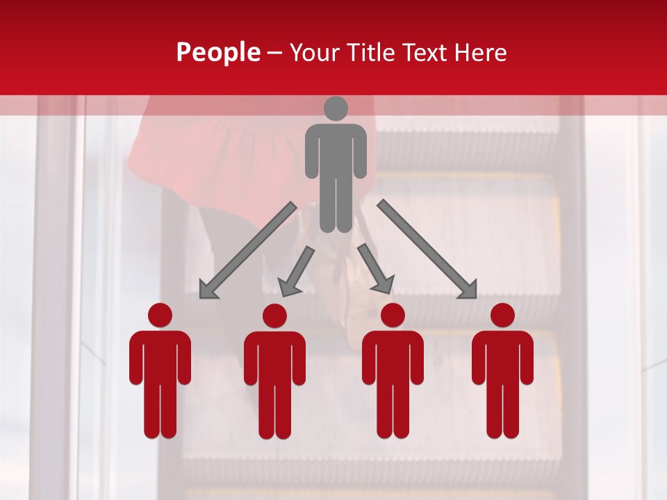 Office City Stairs PowerPoint Template