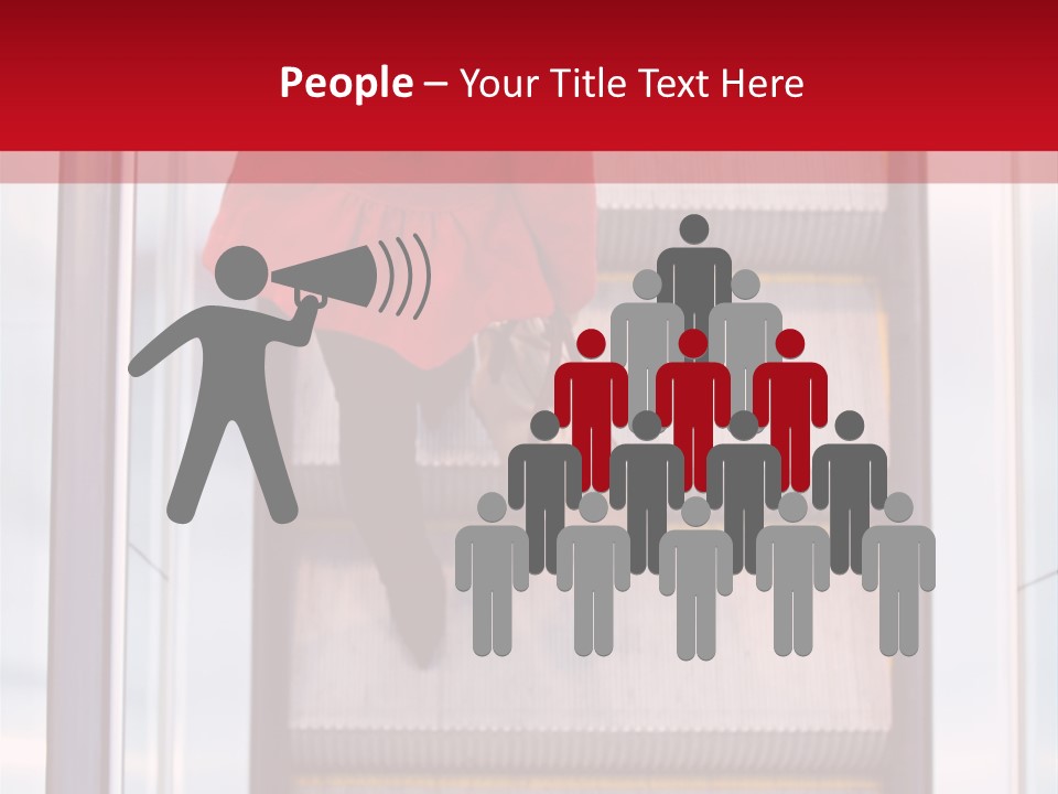 Office City Stairs PowerPoint Template