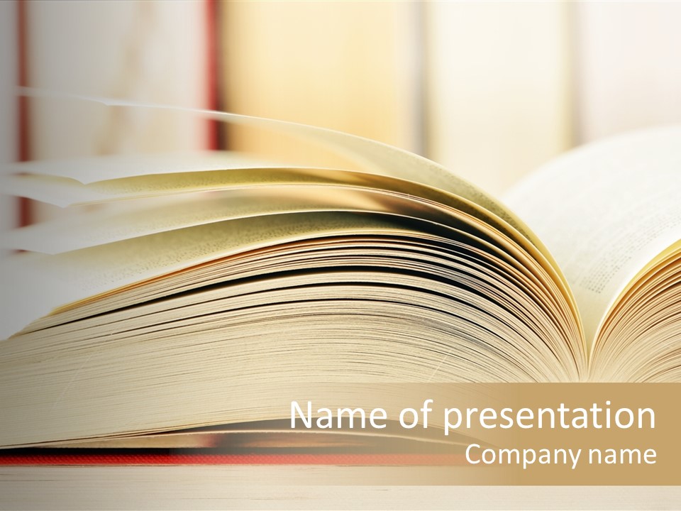 Bookstore Hardcover Printing PowerPoint Template