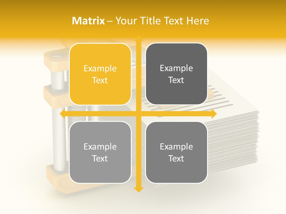 A Bunch Of Yellow And Silver Objects On A White Background PowerPoint Template