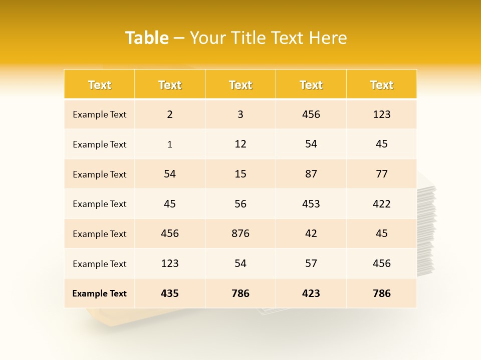 A Bunch Of Yellow And Silver Objects On A White Background PowerPoint Template