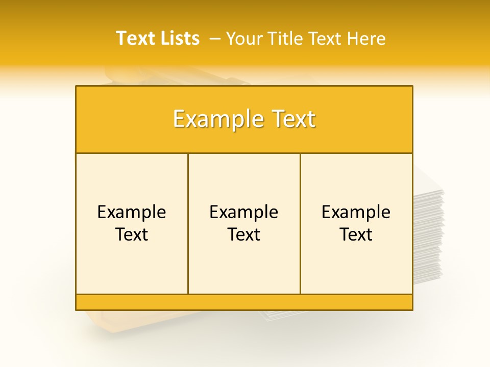 A Bunch Of Yellow And Silver Objects On A White Background PowerPoint Template