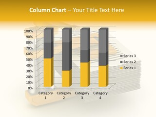 A Bunch Of Yellow And Silver Objects On A White Background PowerPoint Template