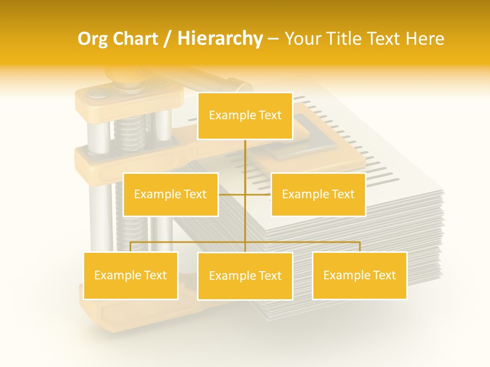 A Bunch Of Yellow And Silver Objects On A White Background PowerPoint Template