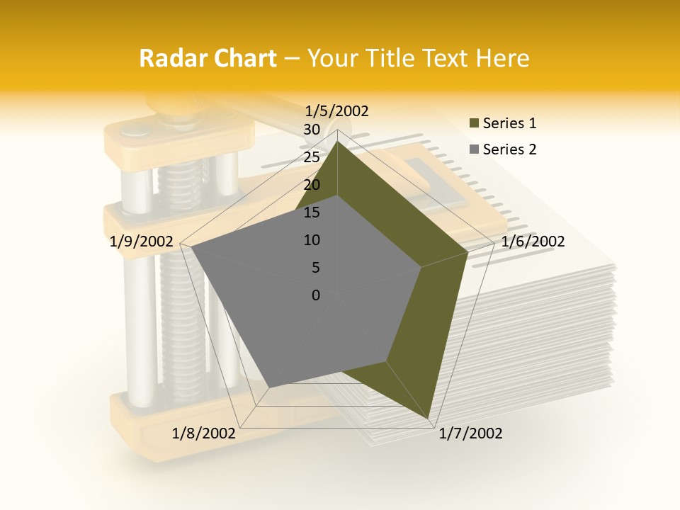 A Bunch Of Yellow And Silver Objects On A White Background PowerPoint Template