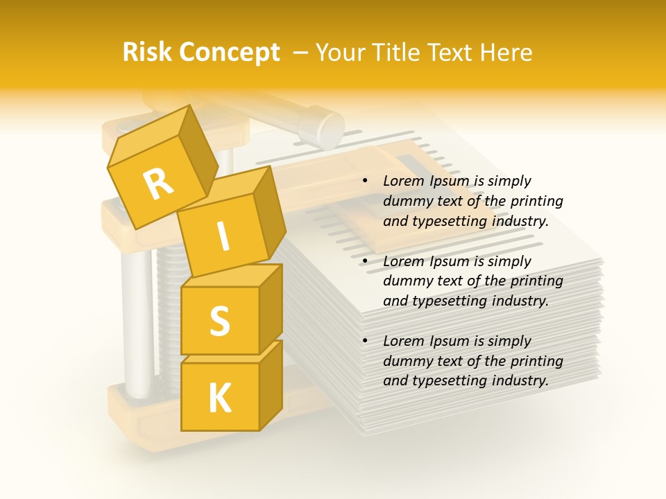 A Bunch Of Yellow And Silver Objects On A White Background PowerPoint Template