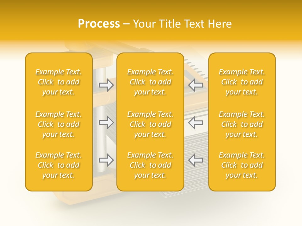 A Bunch Of Yellow And Silver Objects On A White Background PowerPoint Template