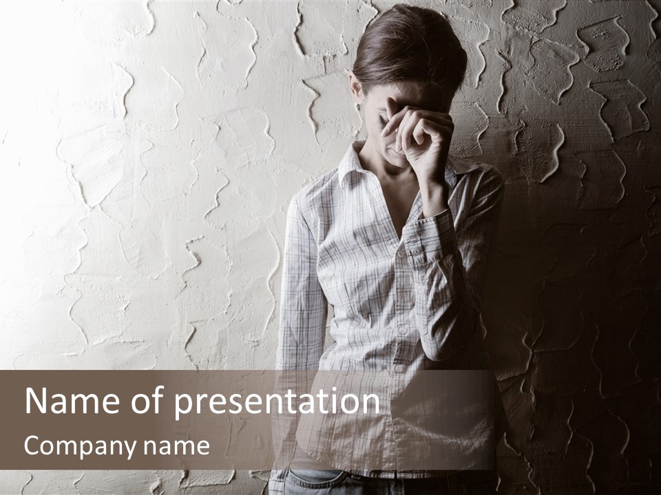 Fear Melancholy Sad PowerPoint Template