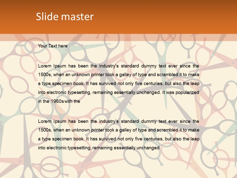 Cover Barbershop Fabric PowerPoint Template