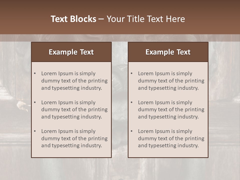 Worn Sculpted Panelled PowerPoint Template