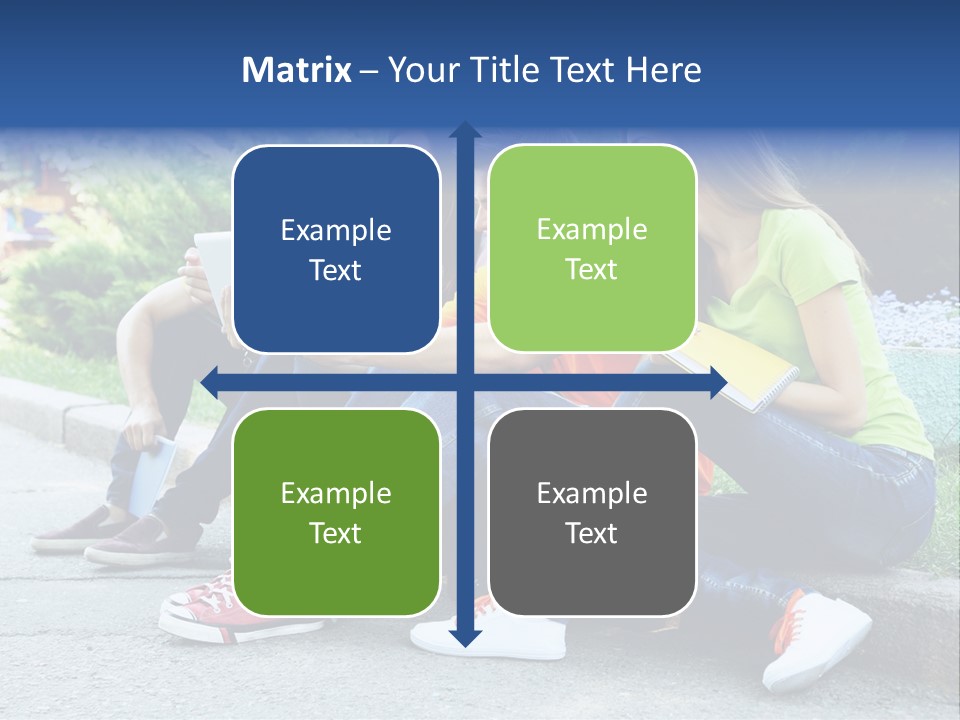 Teenager Woman Man PowerPoint Template